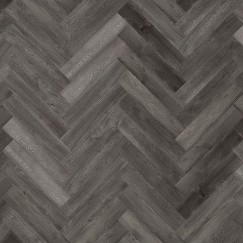 Job Lot - 18 Packs/20.045sqm of Lusso Portofino Herringbone Charred Oak SPC Click Vinyl Flooring Job Lot - 18 Packs/20.045sqm of Lusso Portofino Herringbone Charred Oak SPC Click Vinyl Flooring