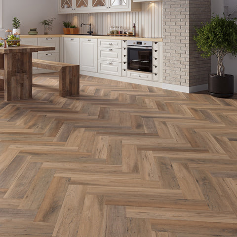 Lusso Brescia Beachfront Oak Herringbone SPC Click Vinyl Flooring Lusso Brescia Beachfront Oak Herringbone SPC Click Vinyl Flooring