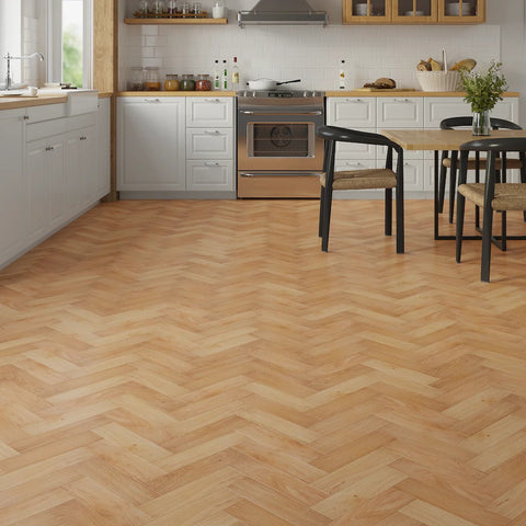 Lusso Carrara Luxe Natural Brushed & Oiled Oak Herringbone Engineered Wood Flooring Lusso Carrara Luxe Natural Brushed & Oiled Oak Herringbone Engineered Wood Flooring