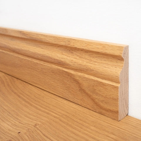 Lusso Lacquered Solid Oak Skirting Board 95 x 20mm - SS2 Lusso Lacquered Solid Oak Skirting Board 95 x 20mm - SS2