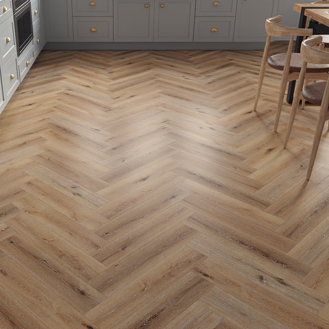 Lusso Taranto Duneside Oak Herringbone SPC Click Vinyl Flooring Lusso Taranto Duneside Oak Herringbone SPC Click Vinyl Flooring