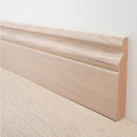 Lusso Whitewashed Oak Skirting Board 120 x 20mm - SS7 Lusso Whitewashed Oak Skirting Board 120 x 20mm - SS7