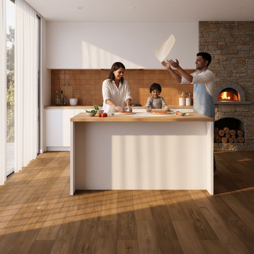 Bari Classic Oak Plank Glue Down LVT Vinyl Flooring