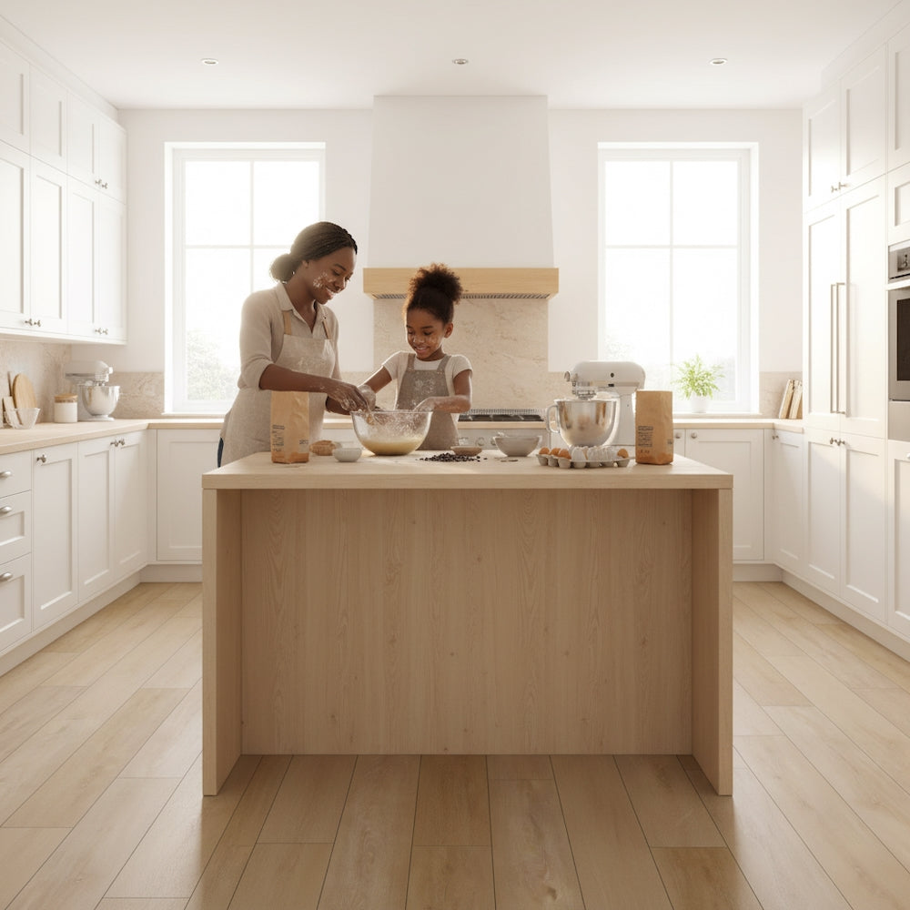 Bari Snowcap Poplar Plank Glue Down LVT Vinyl Flooring