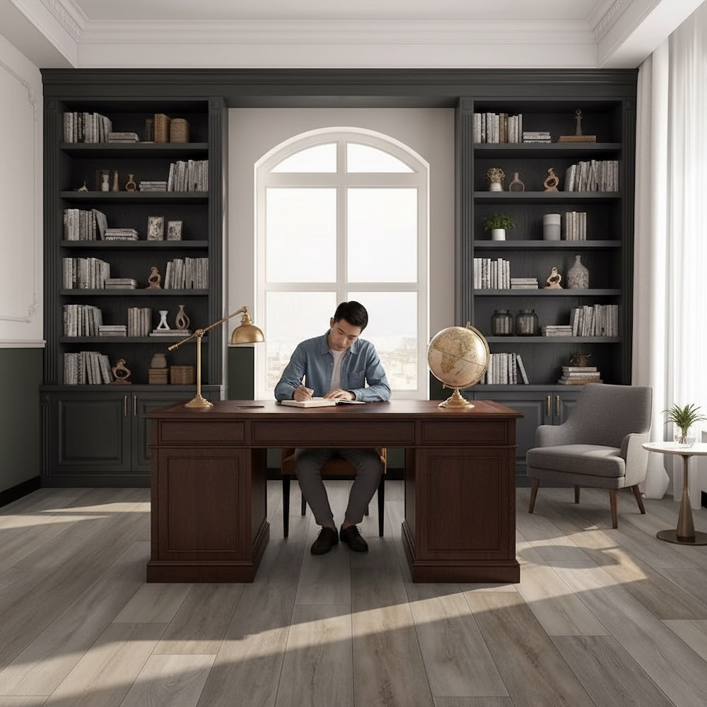 Bari Sunrise Cedar Plank Glue Down LVT Vinyl Flooring