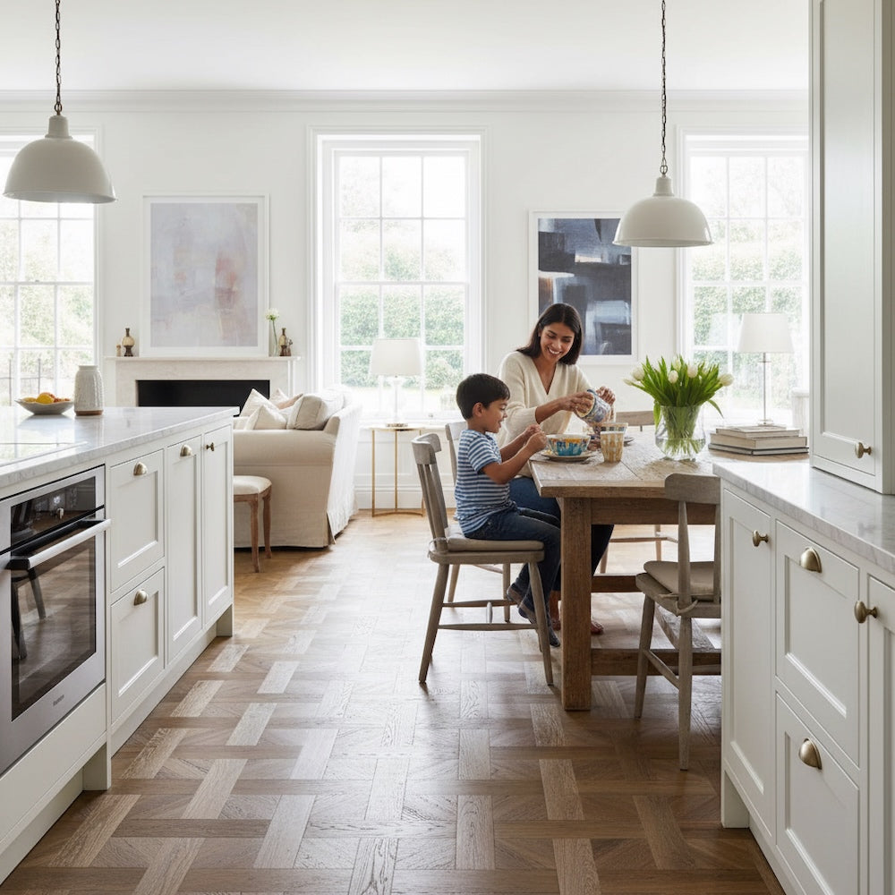 Basket Weave LVT Flooring Textures Aged Oak