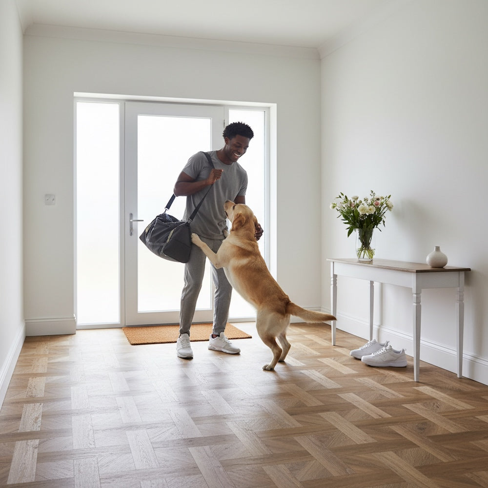 Basket Weave LVT Flooring Textures Aged Oak