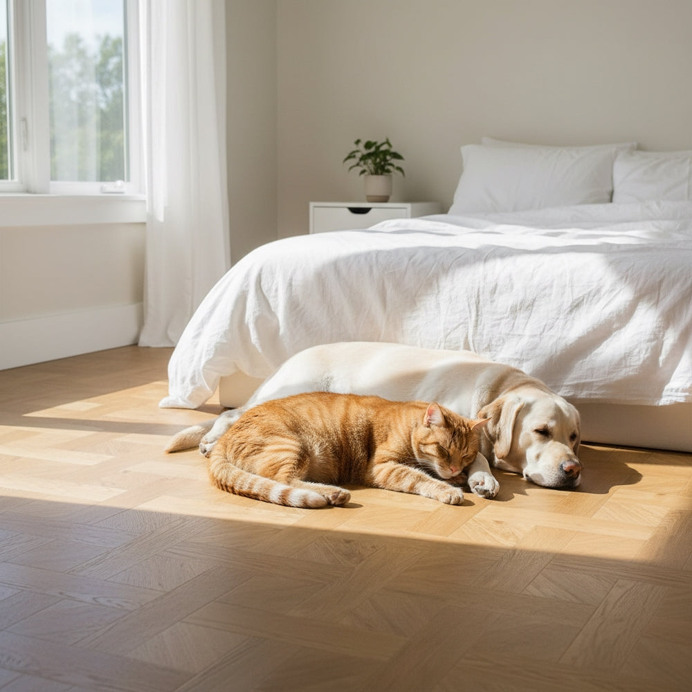 Basket Weave LVT Flooring Elements Inspirations Barn Oak
