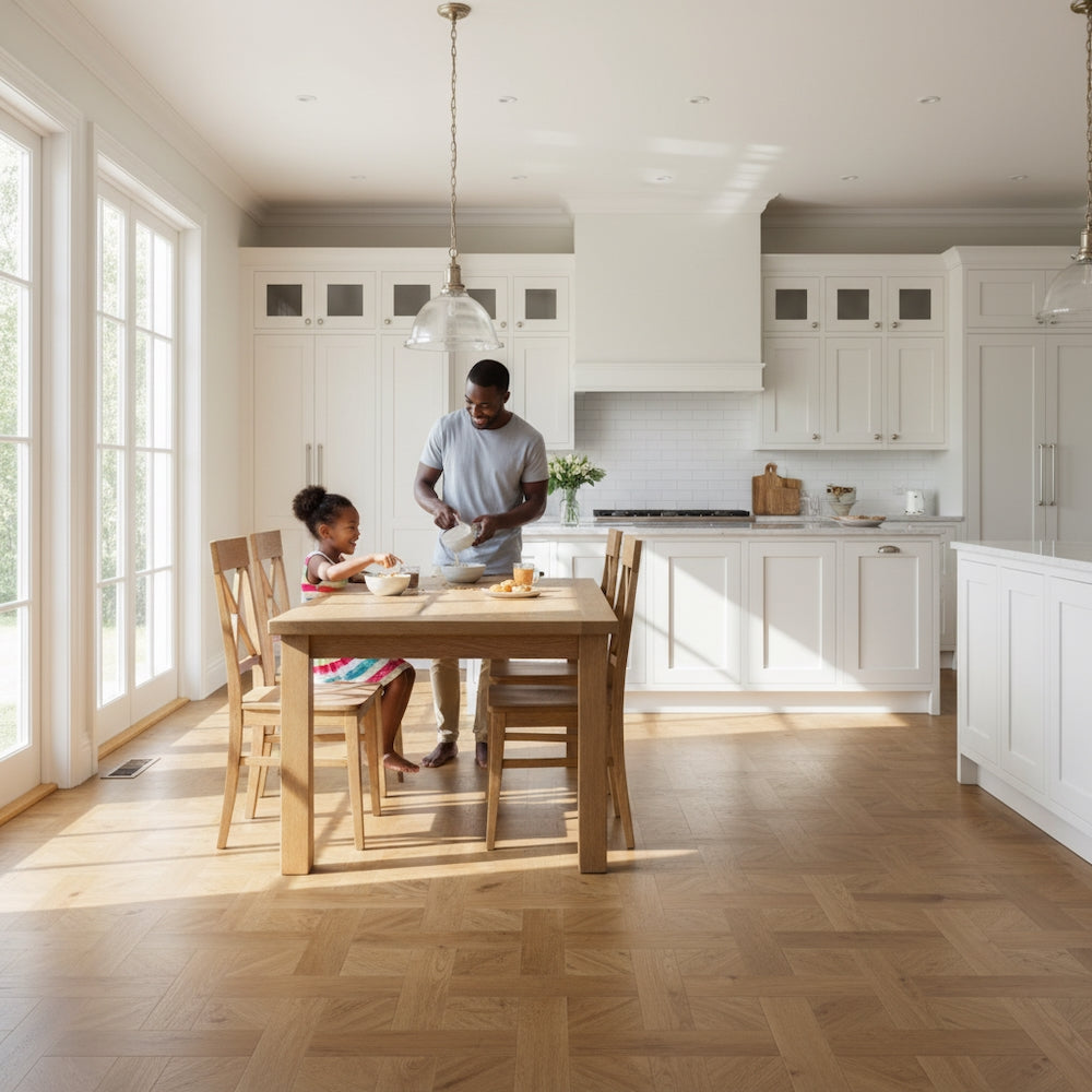 Basket Weave LVT Flooring Elements Inspirations Barn Oak