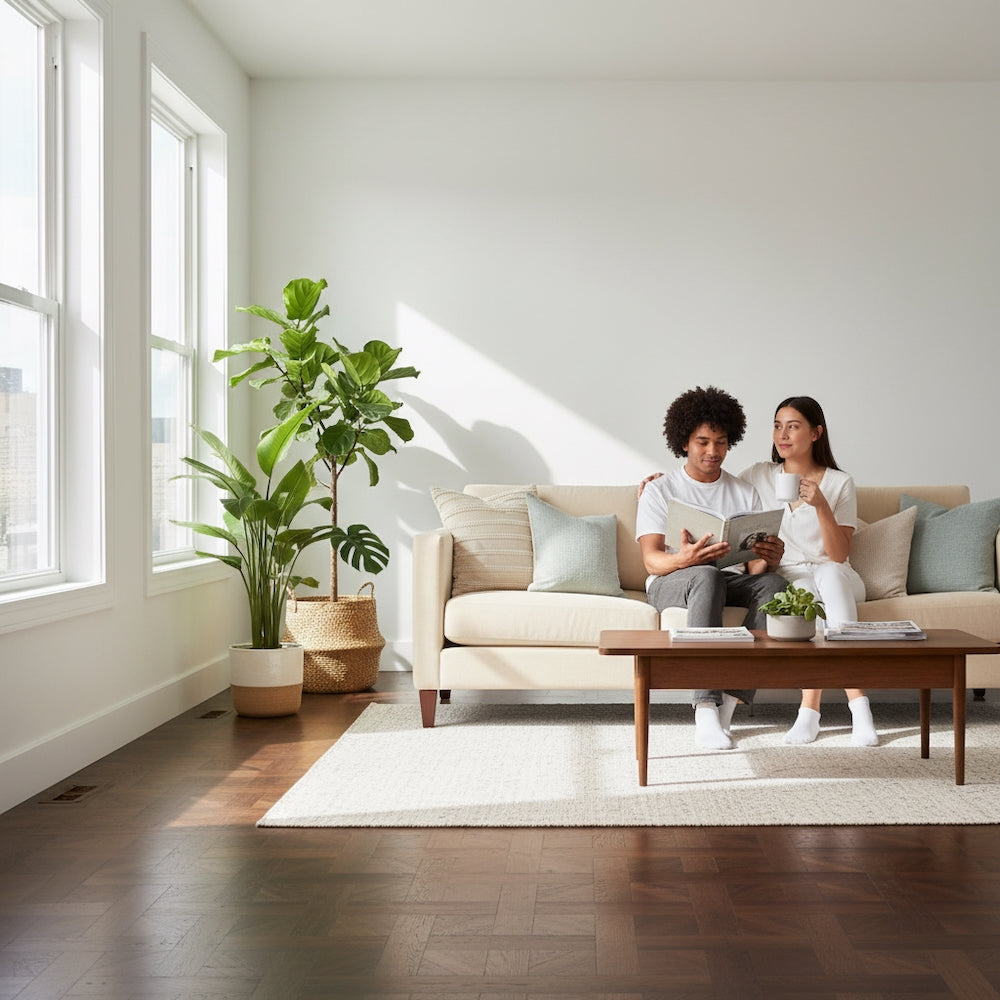 Basket Weave LVT Flooring Elements Inspirations Mahogany
