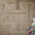 Basket Weave LVT Flooring Textures Ash