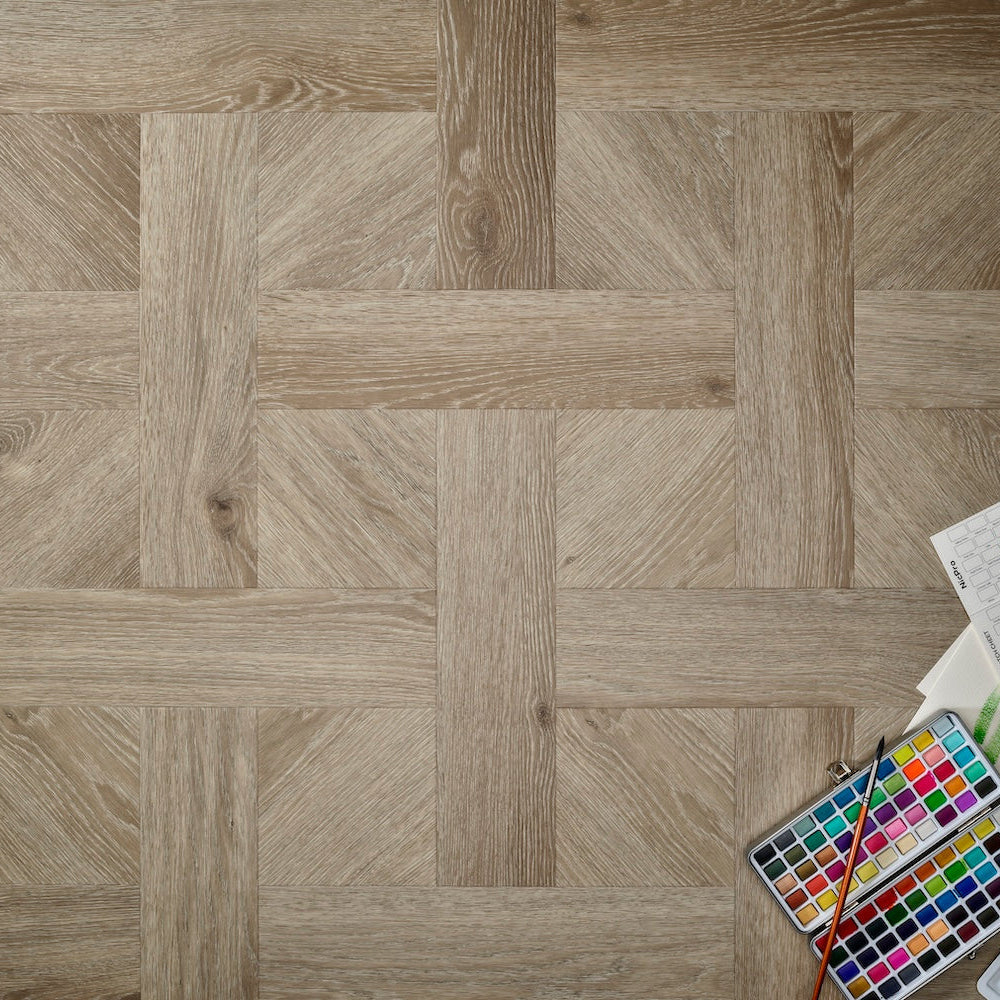 Basket Weave LVT Flooring Textures Ash - (SAMPLE)