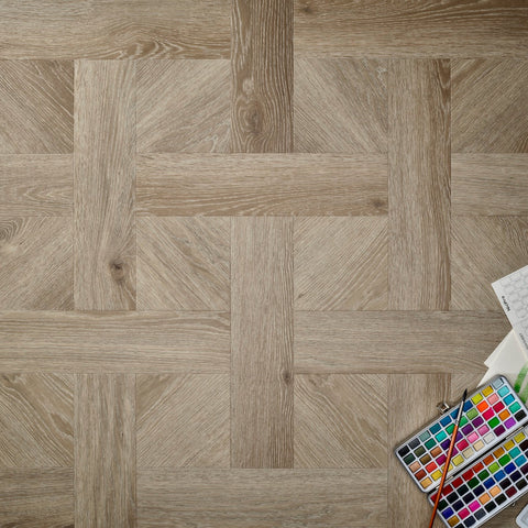 Basket Weave LVT Flooring Textures Ash