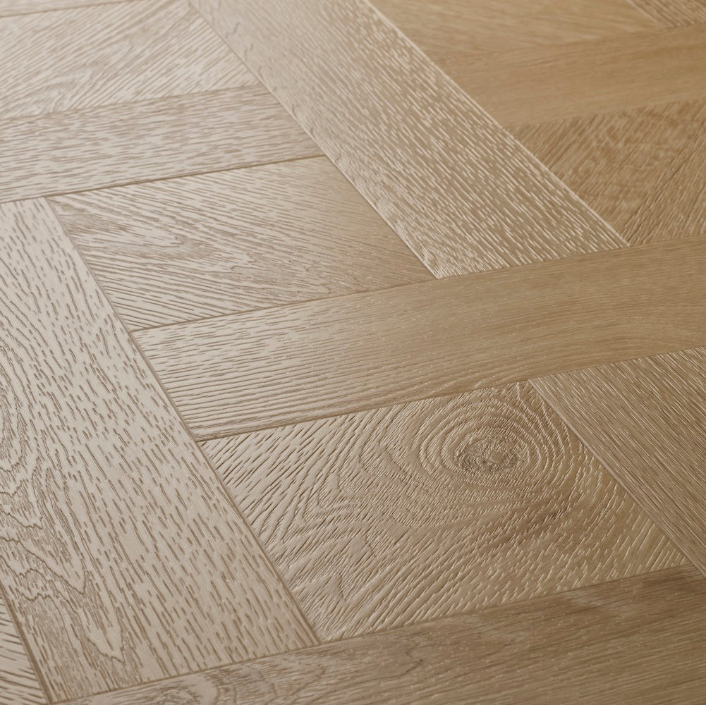 Textures Basket Weave LVT flooring in Blonde Oak