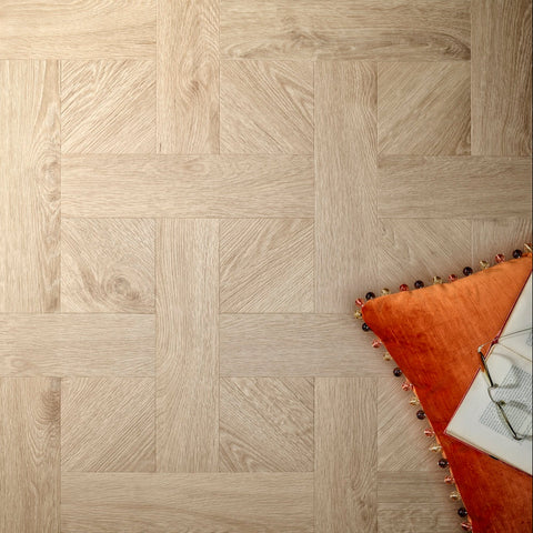 Basket Weave LVT Flooring Textures Blonde Oak