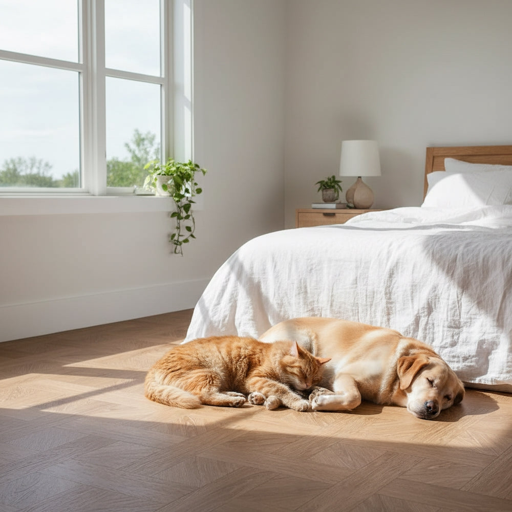 Basket Weave LVT Flooring Textures Cottage Oak