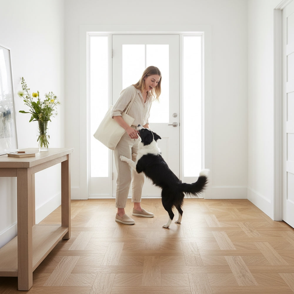 Basket Weave LVT Flooring Textures Cottage Oak