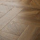 Textures Basket Weave LVT flooring in Distressed Oak