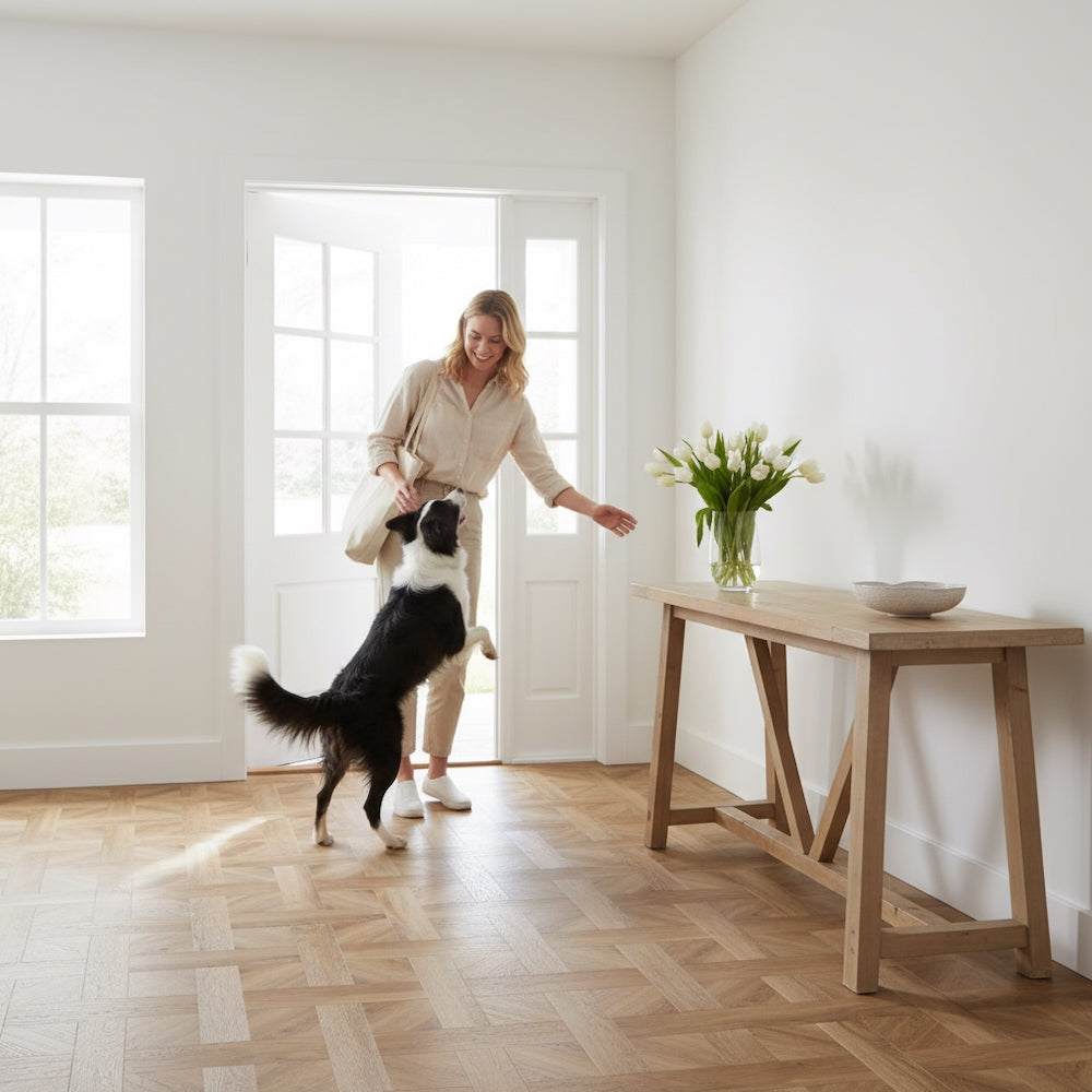 Basket Weave LVT Flooring Textures Distressed Oak