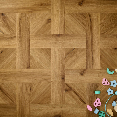 Basket Weave LVT Flooring Textures Honey Oak