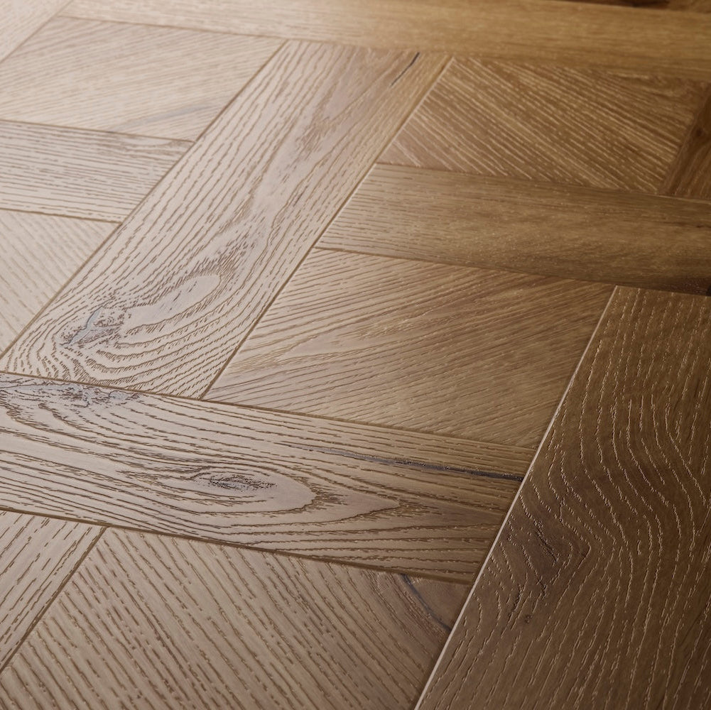Textures Basket Weave LVT flooring in Old English Oak
