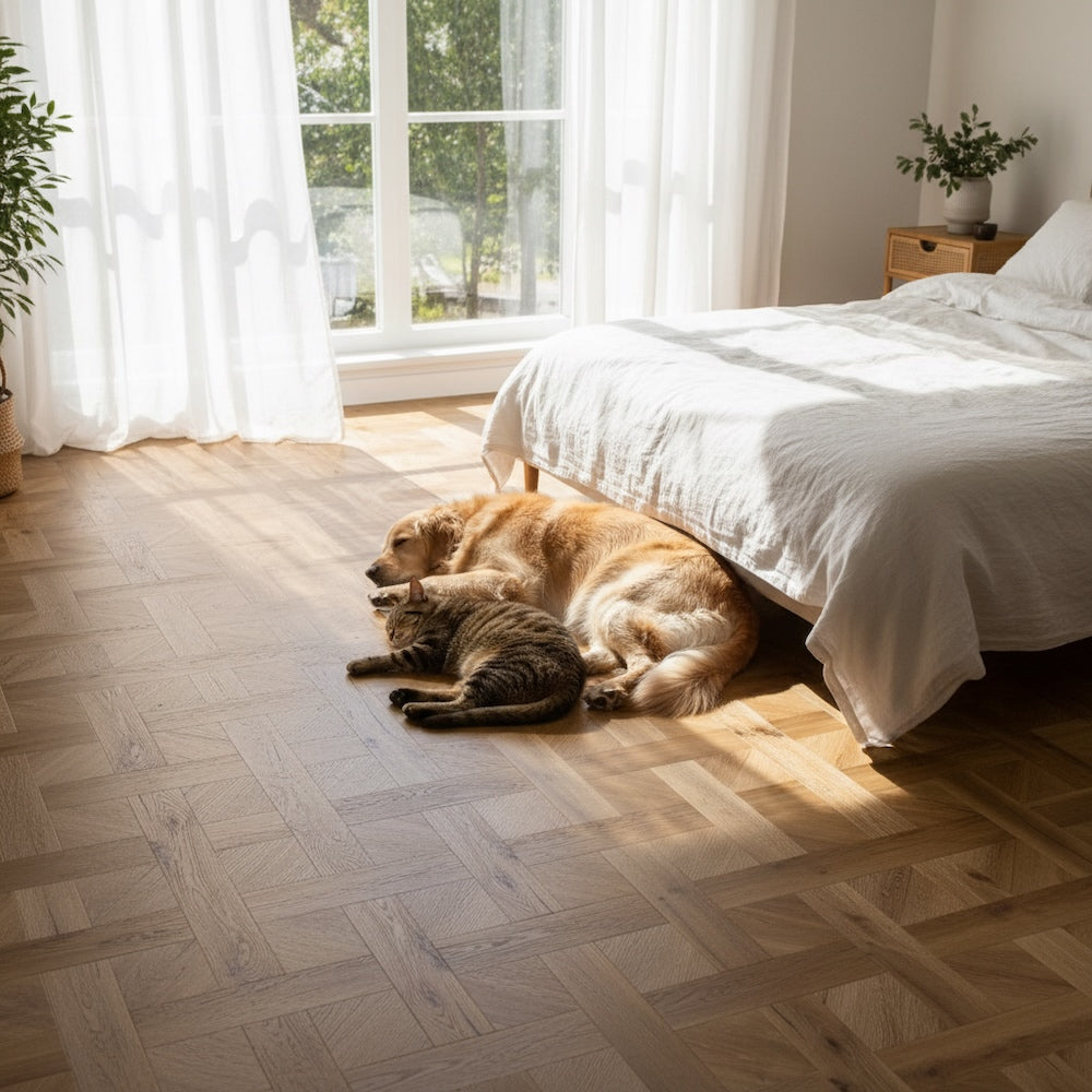 Basket Weave LVT Flooring Textures Old English Oak