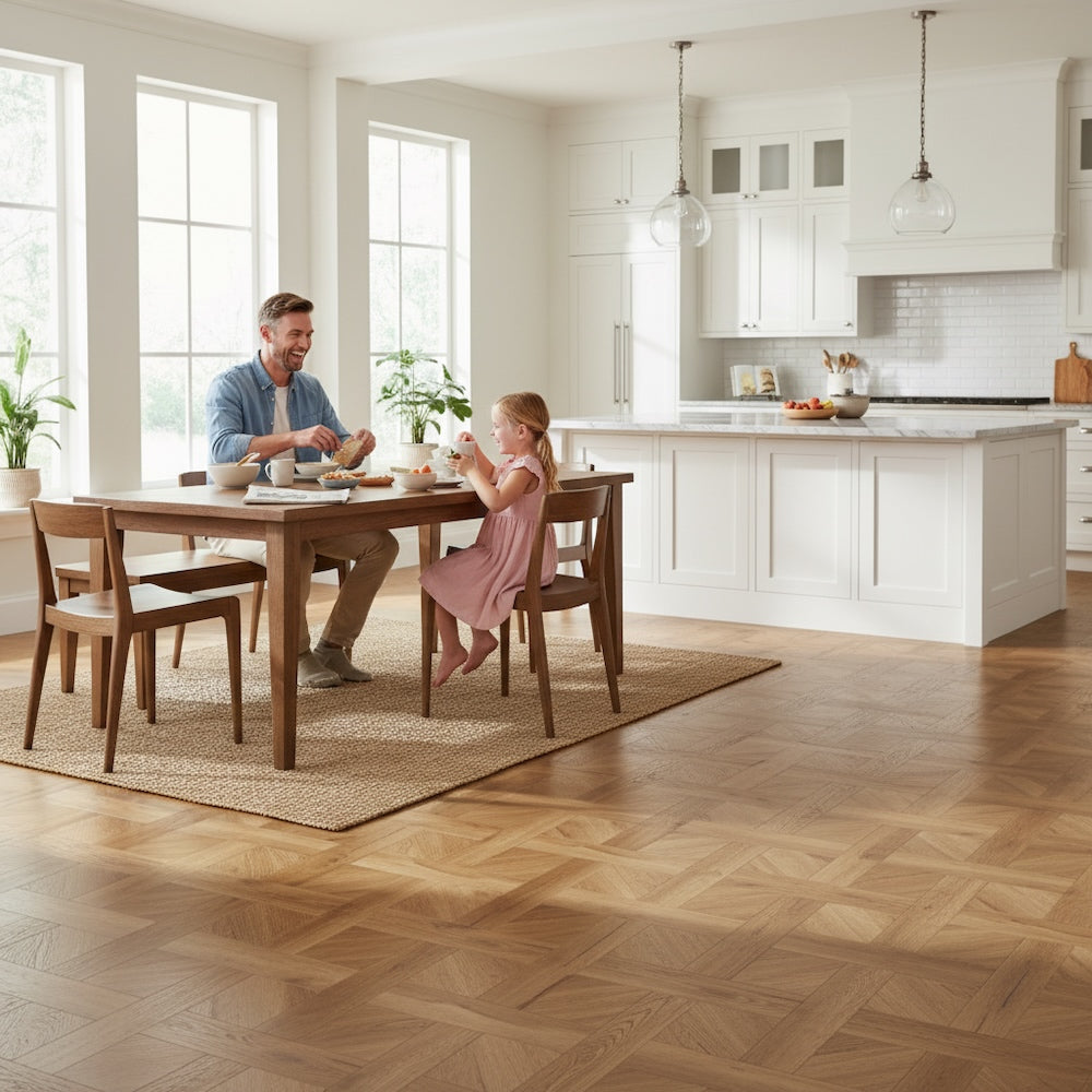 Basket Weave LVT Flooring Textures Old English Oak