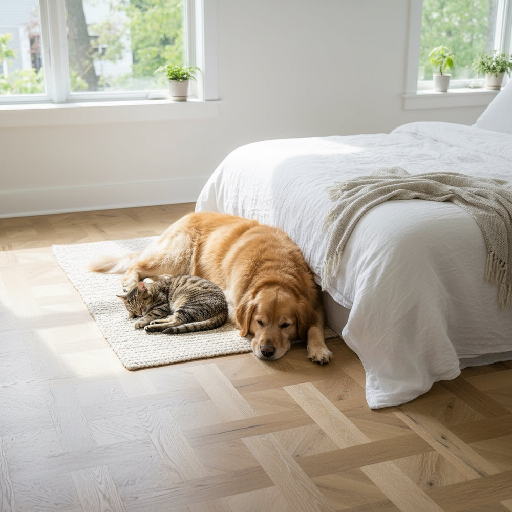 Basket Weave LVT Flooring Textures Sycamore