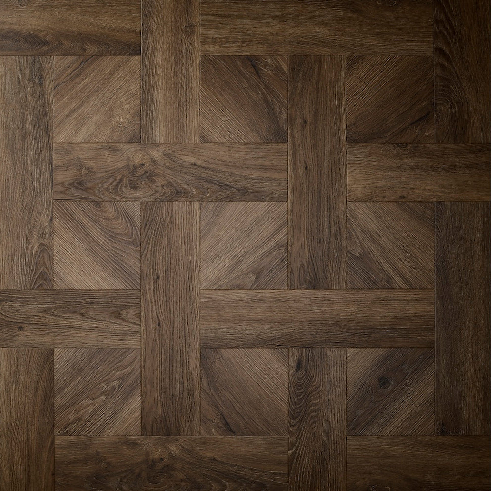 Textures Basket Weave LVT flooring in Tudor Oak