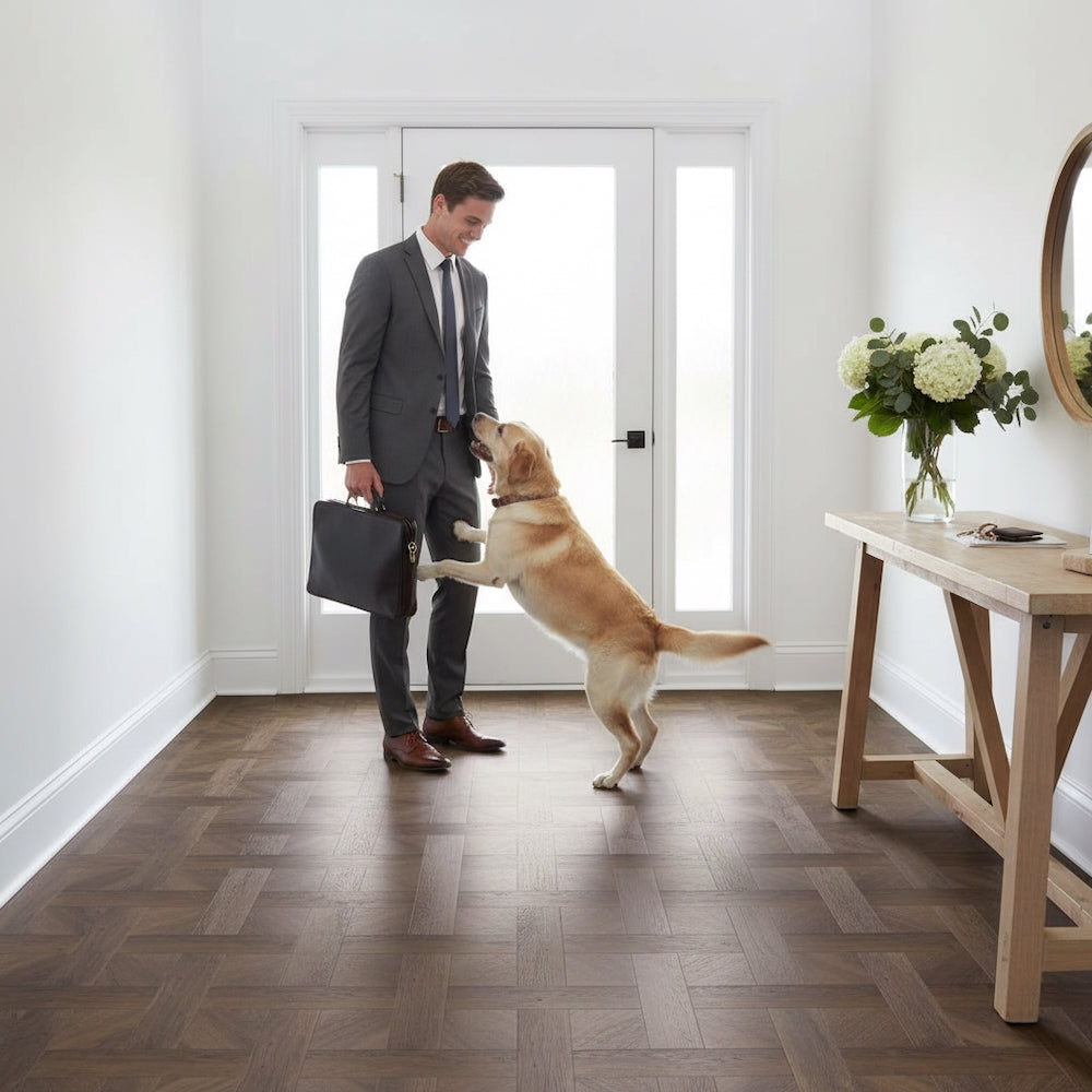 Basket Weave LVT Flooring Textures Tudor Oak