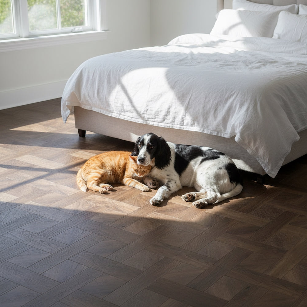 Basket Weave LVT Flooring Textures Tudor Oak