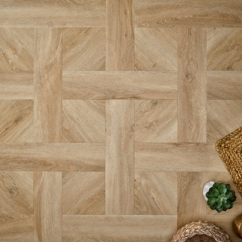 Basket Weave LVT Flooring Textures Washed Oak