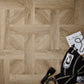 Textures Basket Weave LVT flooring in Weathered Oak