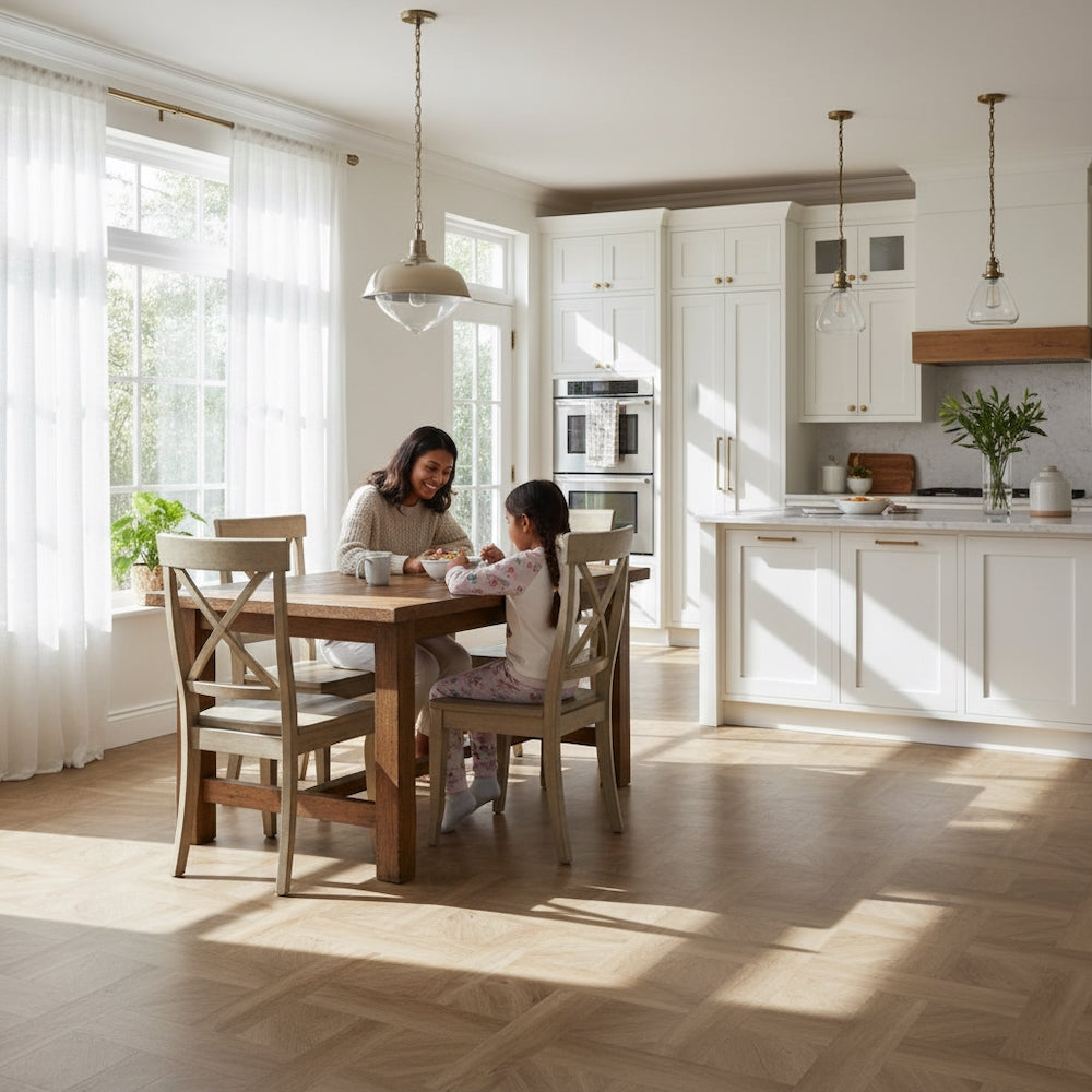 Basket Weave LVT Flooring Textures Weathered Oak