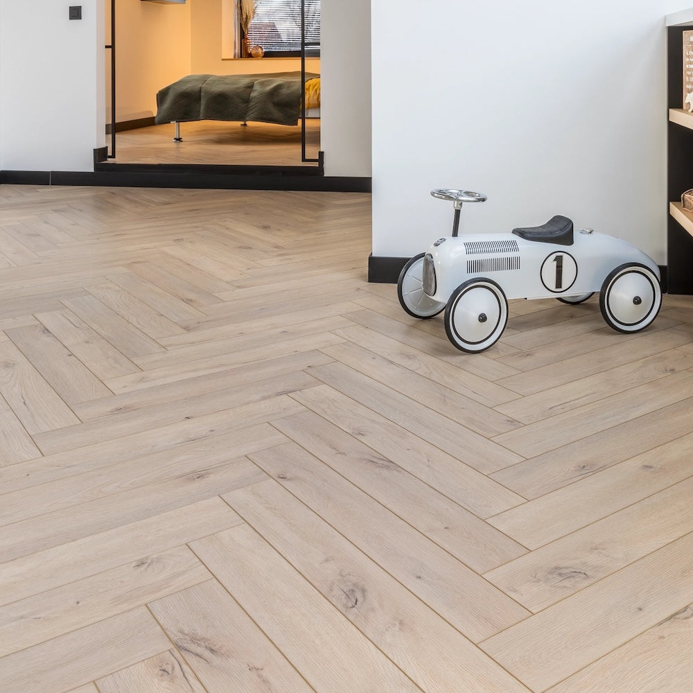 COREtec Naturals Herringbone Forest LVT Flooring - (SAMPLE)