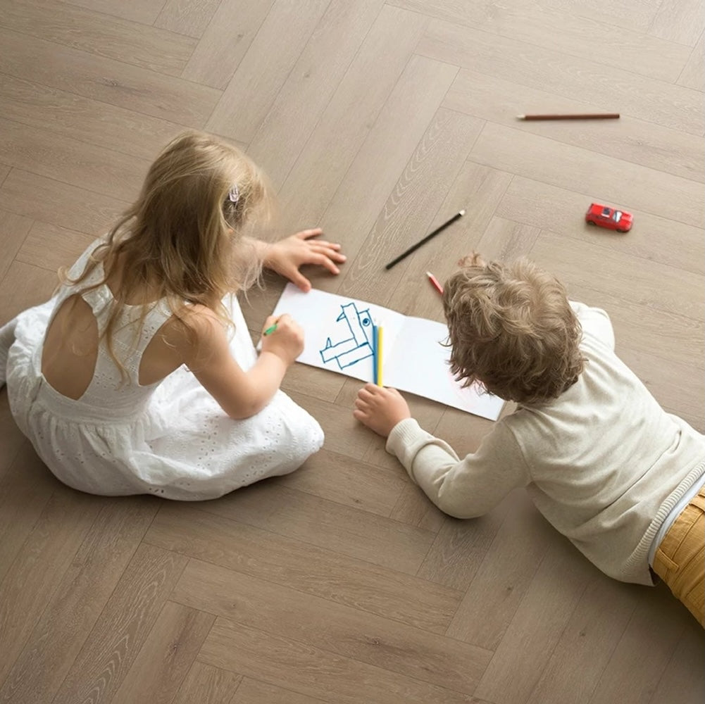 COREtec Naturals Herringbone Lumber LVT Flooring - (SAMPLE)