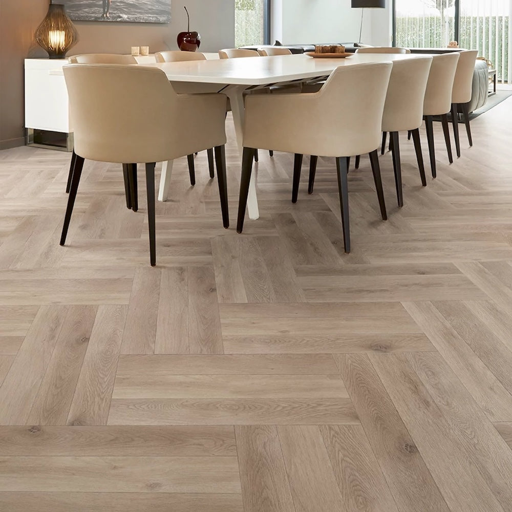 COREtec Naturals Herringbone Meadow LVT Flooring - (SAMPLE)