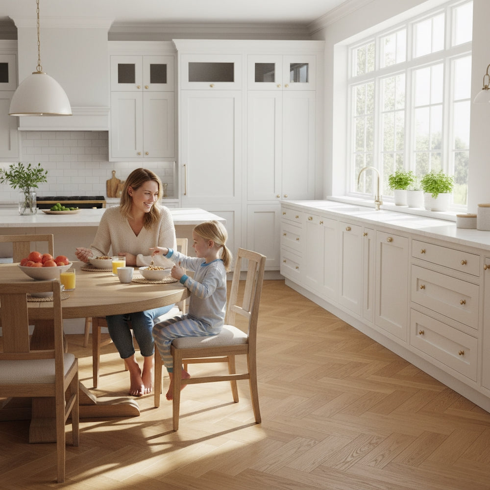 Elements Inspirations Herringbone Barn Oak EIH07 Glue Down LVT Vinyl Flooring
