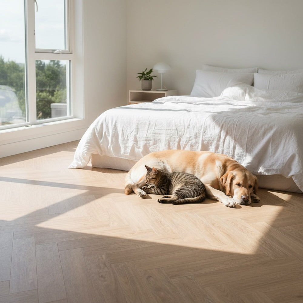 Elements Inspirations Herringbone Holm Oak EIH10 Glue Down LVT Vinyl Flooring