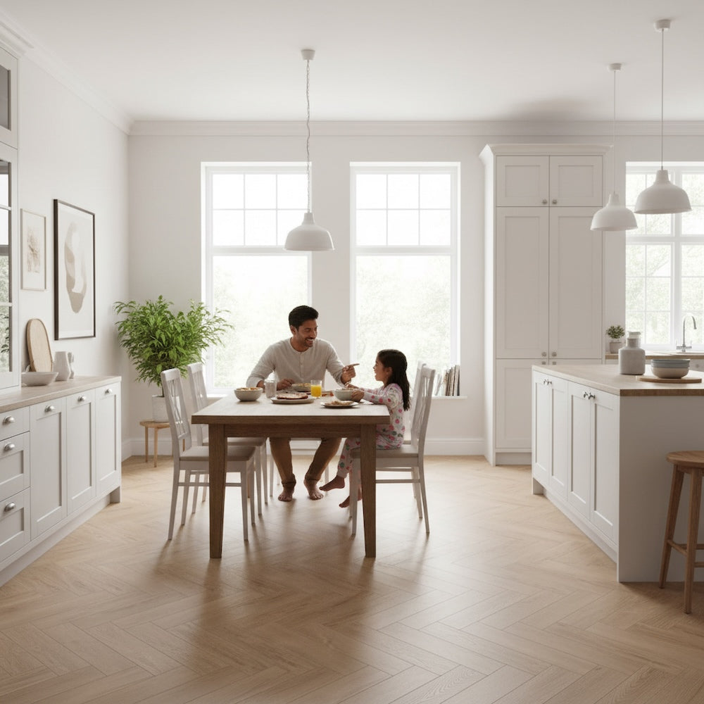 Elements Inspirations Herringbone Holm Oak EIH10 Glue Down LVT Vinyl Flooring