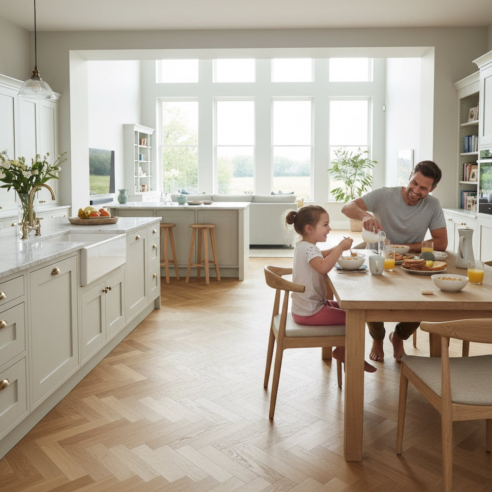 Elements Inspirations Herringbone Natural Oak EIH05 Glue Down LVT Vinyl Flooring