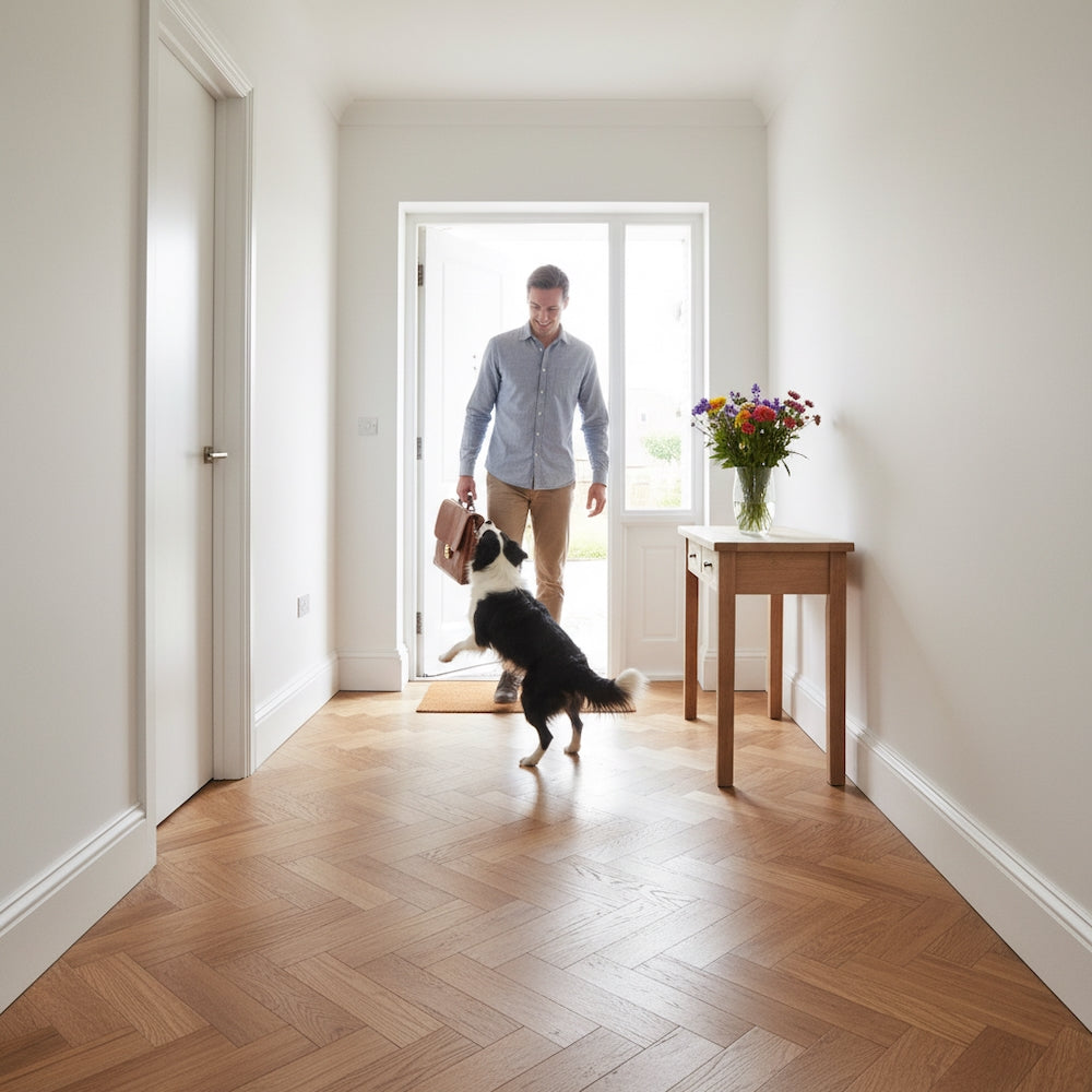 Elements Inspirations Herringbone Royal Oak EIH08 Glue Down LVT Vinyl Flooring