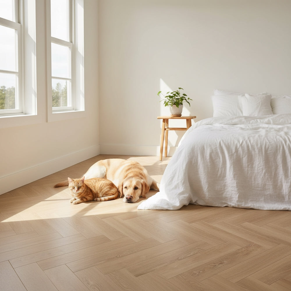 Elements Inspirations Herringbone Sandy Oak EIH01 Glue Down LVT Vinyl Flooring
