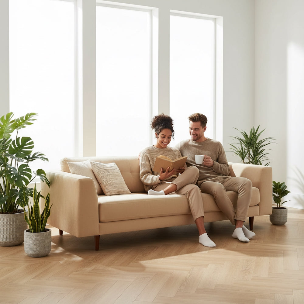 Elements Inspirations Herringbone Sandy Oak EIH01 Glue Down LVT Vinyl Flooring