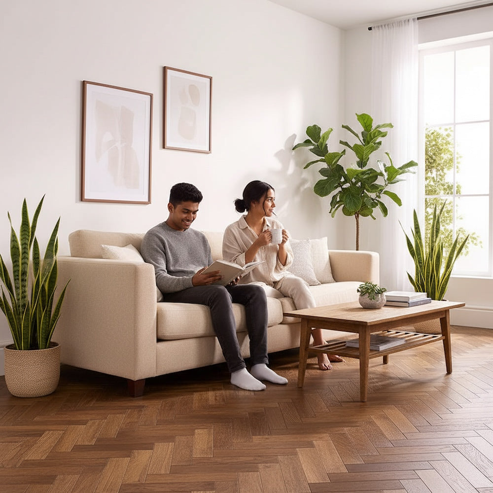 Herringbone Engineered Oak Flooring Alston Double Smoked 70mm x 18mm