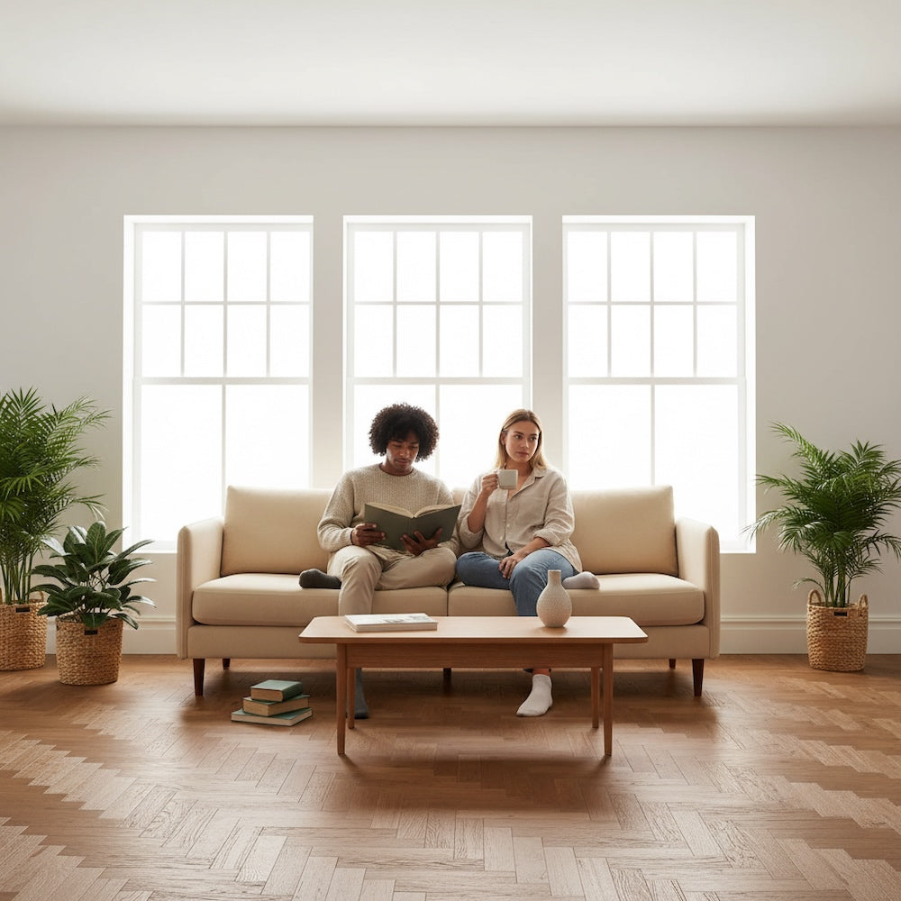 Herringbone Engineered Oak Flooring Chesil Smoked Brushed 70mm x 18mm