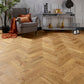 Herringbone Engineered Oak Flooring Hebden Black Grain 90mm x 14mm - (SAMPLE)