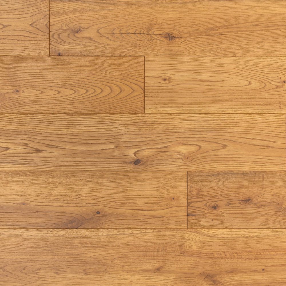 Lusso Florence Golden Hand-Scraped Brushed & Oiled Rustic Solid Oak Flooring 125mm - (SAMPLE)