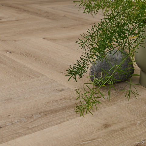 Lusso Portofino Herringbone Featured Spruce Glue Down LVT Vinyl Flooring