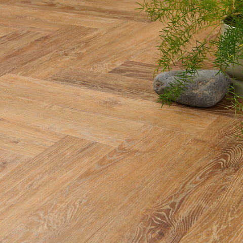 Lusso Portofino Herringbone Norwegian Oak SPC Click Vinyl Flooring